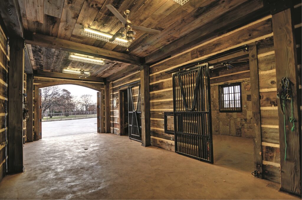 Luxury barn with tables