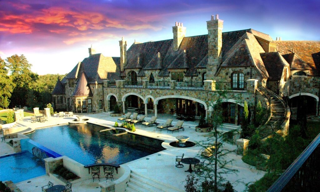 van trease designs exterior with pool