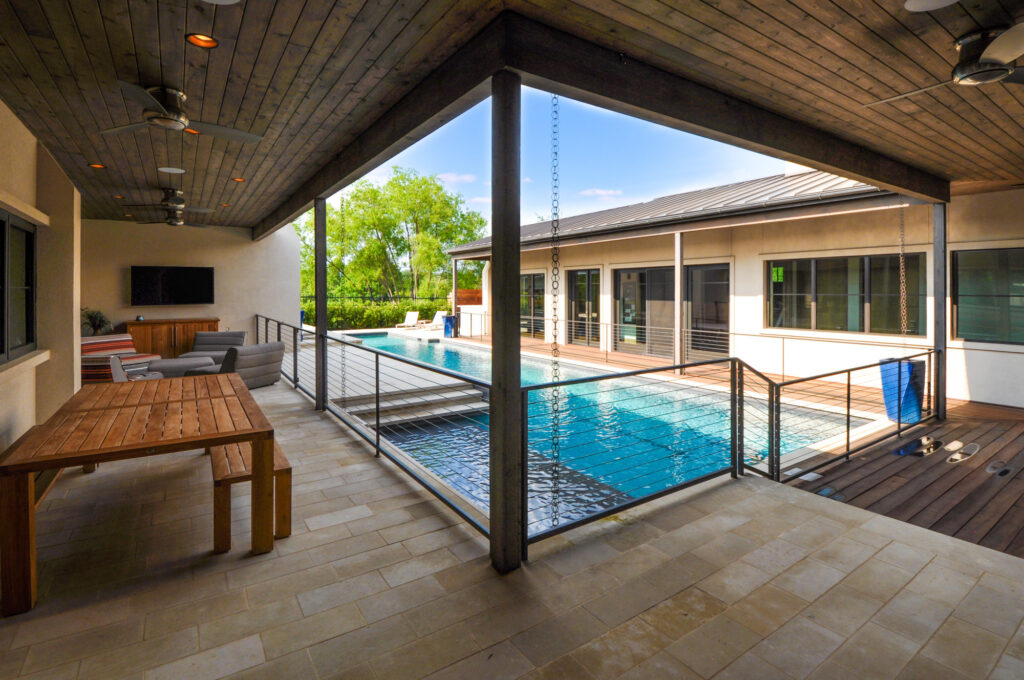 Pool with covered deck